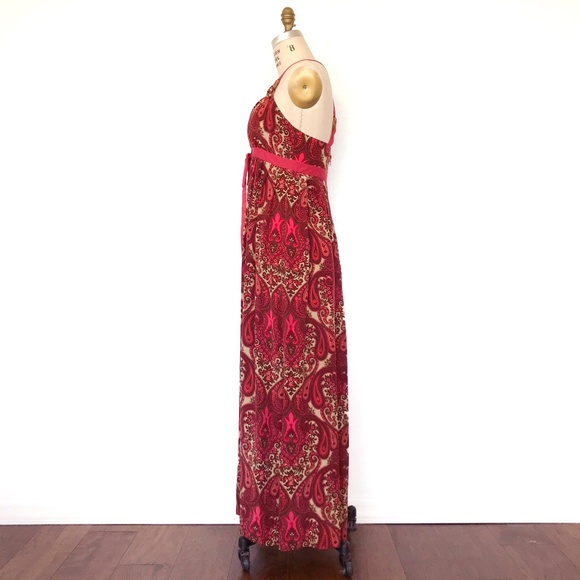 TRACY REESE - Long Paisley Printed Silk Dress - Picture 2 of 4
